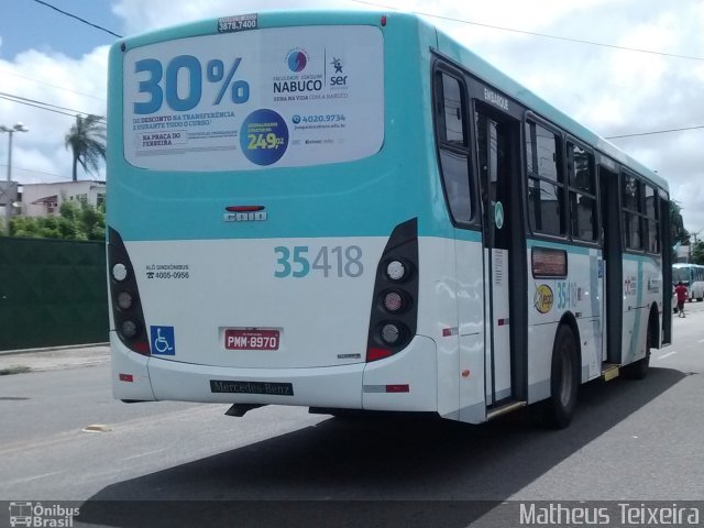 Rota Sol > Vega Transporte Urbano 35418 na cidade de Fortaleza, Ceará, Brasil, por Matheus Lima Teixeira. ID da foto: 4746783.