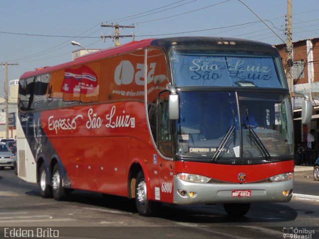 Expresso São Luiz 6800 na cidade de Goiânia, Goiás, Brasil, por Edden Brito. Número da foto: #5388535.