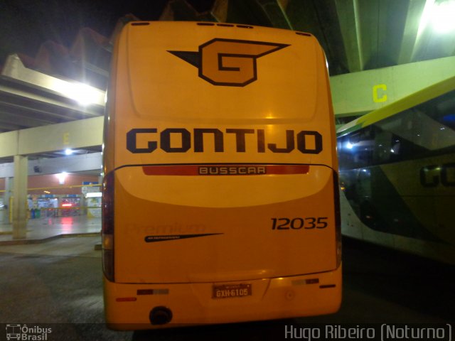 Empresa Gontijo de Transportes 12035 na cidade de Araxá, Minas Gerais, Brasil, por Hugo Ribeiro. Número da foto: #5387086.
