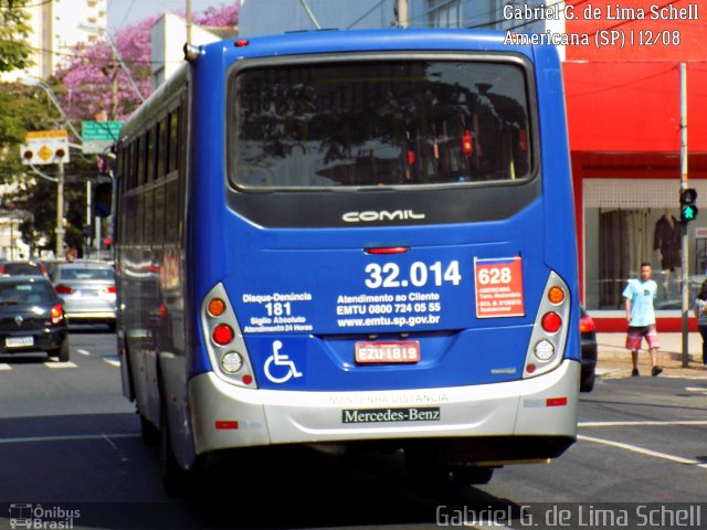 Auto Viação Ouro Verde 32.014 na cidade de Americana, São Paulo, Brasil, por Gabriel Giacomin de Lima. ID da foto: 5389004.