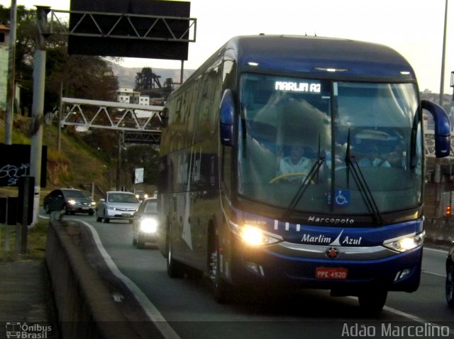 Marlim Azul Turismo 4920 na cidade de Belo Horizonte, Minas Gerais, Brasil, por Adão Raimundo Marcelino. ID da foto: 5388856.