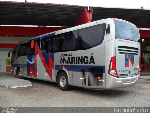 Expresso Maringá 5703 na cidade de Garuva, Santa Catarina, Brasil, por Paulinho Sartor. Número da foto: #5386587.