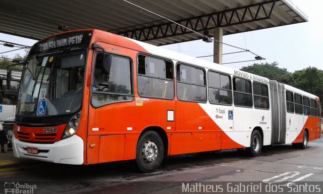 Itajaí Transportes Coletivos 2968 na cidade de Campinas, São Paulo, Brasil, por Matheus Gabriel dos Santos. ID da foto: 5388925.