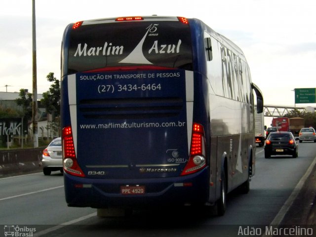 Marlim Azul Turismo 4920 na cidade de Belo Horizonte, Minas Gerais, Brasil, por Adão Raimundo Marcelino. Número da foto: #5388863.