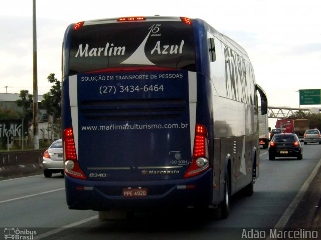 Marlim Azul Turismo 4920 na cidade de Belo Horizonte, Minas Gerais, Brasil, por Adão Raimundo Marcelino. ID da foto: 5388863.