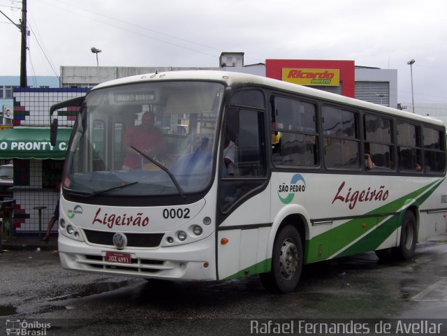 Viação São Pedro 0002 na cidade de Aracaju, Sergipe, Brasil, por Rafael Fernandes de Avellar. ID da foto: 5386586.