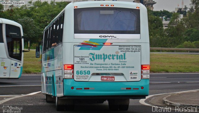 Imperial Turismo 6650 na cidade de Sorocaba, São Paulo, Brasil, por Otavio Rossini. ID da foto: 5386581.