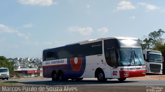 Viação São Cristóvão 1430 na cidade de Divinópolis, Minas Gerais, Brasil, por Marcos Paulo de Souza Alves. ID da foto: 5411804.