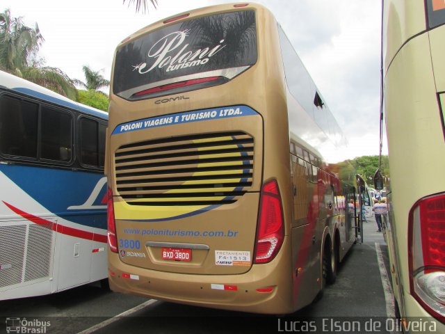 Poloni Turismo 3800 na cidade de Aparecida, São Paulo, Brasil, por Lucas Elson de Oliveira. Número da foto: #5411054.