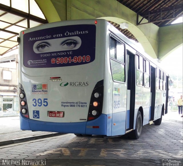 Rigras Transporte Coletivo e Turismo 395 na cidade de Ribeirão Pires, São Paulo, Brasil, por Michel Nowacki. Número da foto: #5411744.