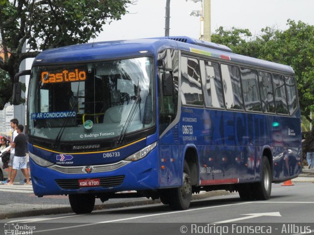 Auto Viação Jabour D86733 na cidade de Rio de Janeiro, Rio de Janeiro, Brasil, por Rodrigo Fonseca. Número da foto: #5410660.
