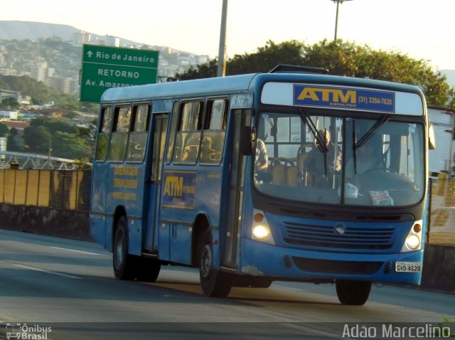 Ônibus Particulares 4628 na cidade de Belo Horizonte, Minas Gerais, Brasil, por Adão Raimundo Marcelino. ID da foto: 5414007.