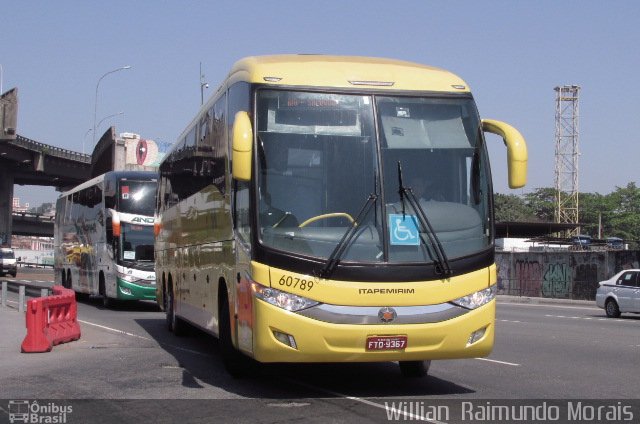 Viação Itapemirim 60789 na cidade de Rio de Janeiro, Rio de Janeiro, Brasil, por Willian Raimundo Morais. ID da foto: 5413319.