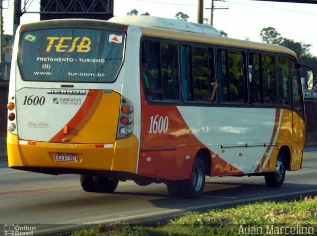 TESB Fretamento e Turismo 1600 na cidade de Belo Horizonte, Minas Gerais, Brasil, por Adão Raimundo Marcelino. ID da foto: 5413966.