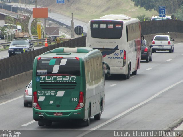 Tursan - Turismo Santo André 419 na cidade de Aparecida, São Paulo, Brasil, por Lucas Elson de Oliveira. Número da foto: #5415905.