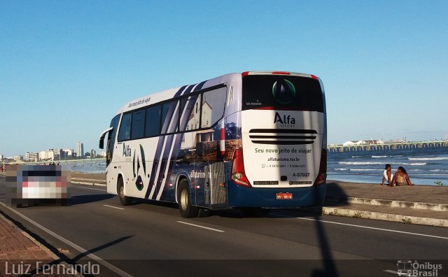 Alfa Turismo & Transportes A-07052 na cidade de Maceió, Alagoas, Brasil, por Luiz Fernando. ID da foto: 5416357.