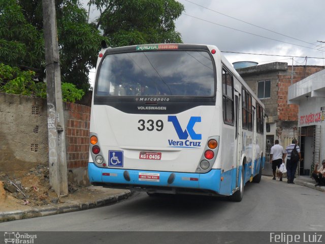 Expresso Vera Cruz 339 na cidade de Recife, Pernambuco, Brasil, por Felipe Luiz. ID da foto: 5415565.