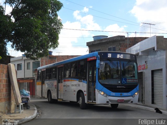 Expresso Vera Cruz 596 na cidade de Recife, Pernambuco, Brasil, por Felipe Luiz. ID da foto: 5415512.