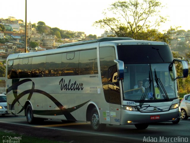 Valetur Transportes Locação e Turismo 1045 na cidade de Belo Horizonte, Minas Gerais, Brasil, por Adão Raimundo Marcelino. Número da foto: #5416652.
