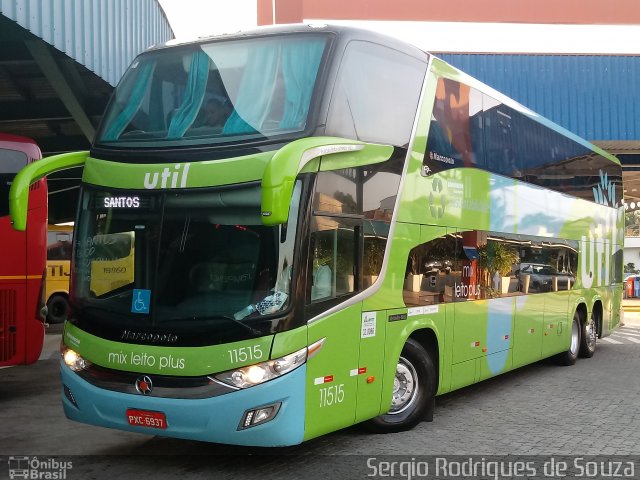 UTIL - União Transporte Interestadual de Luxo 11515 na cidade de Resende, Rio de Janeiro, Brasil, por Sergio Rodrigues de Souza. ID da foto: 5419470.