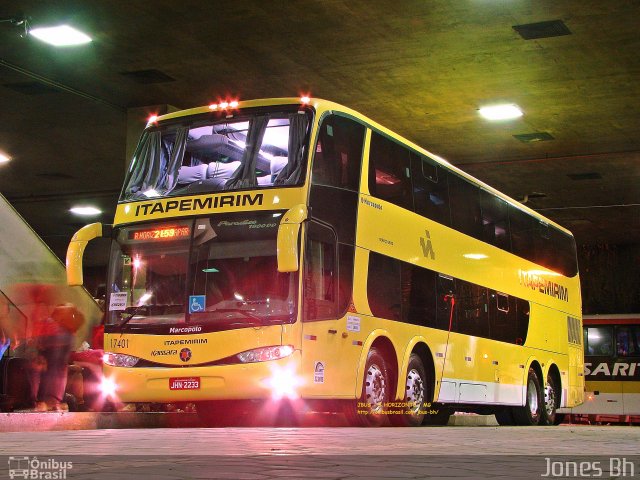 Viação Itapemirim 17401 na cidade de Belo Horizonte, Minas Gerais, Brasil, por Jones Bh. Número da foto: #5418124.