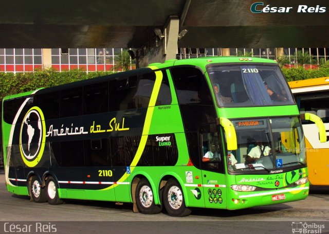 América do Sul Turismo 2110 na cidade de Belo Horizonte, Minas Gerais, Brasil, por César Ônibus. ID da foto: 5418854.