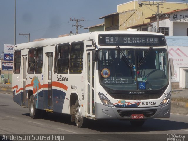 Auto Viação Salineira RJ 111.020 na cidade de São Pedro da Aldeia, Rio de Janeiro, Brasil, por Anderson Sousa Feijó. ID da foto: 5418839.