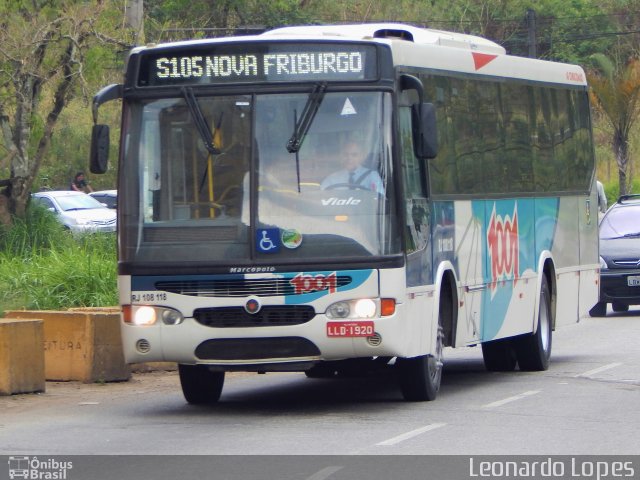 Auto Viação 1001 RJ 108.118 na cidade de Nova Friburgo, Rio de Janeiro, Brasil, por Leonardo Lopes. ID da foto: 5419514.