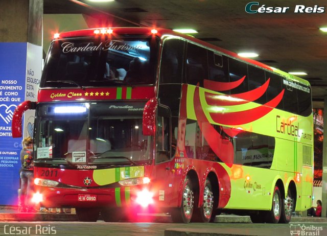 Cardeal Turismo 2011 na cidade de Belo Horizonte, Minas Gerais, Brasil, por César Ônibus. Número da foto: #5418725.
