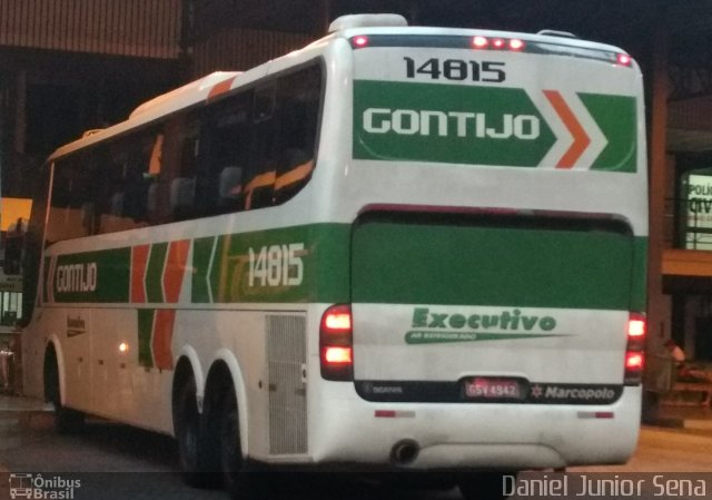 Empresa Gontijo de Transportes 14815 na cidade de Itabirito, Minas Gerais, Brasil, por Daniel Junior Sena. Número da foto: #5421468.