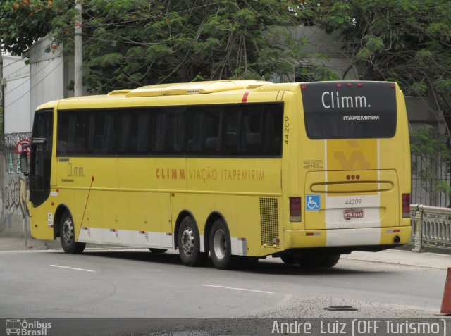 Viação Itapemirim 44209 na cidade de Rio de Janeiro, Rio de Janeiro, Brasil, por André  Luiz. ID da foto: 5421368.