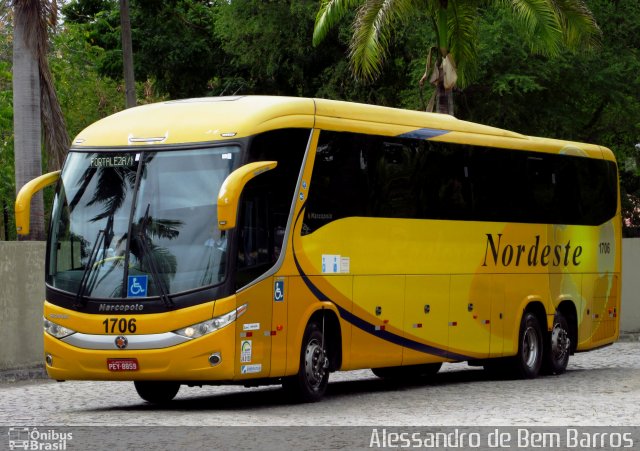 Viação Nordeste 1706 na cidade de Fortaleza, Ceará, Brasil, por Alessandro de Bem Barros. ID da foto: 5420858.