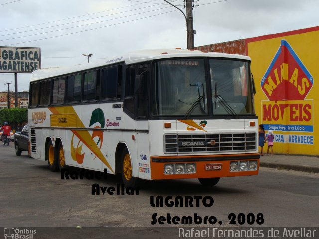 Voyage Transportes e Turismo 1046 na cidade de Lagarto, Sergipe, Brasil, por Rafael Fernandes de Avellar. Número da foto: #5419808.
