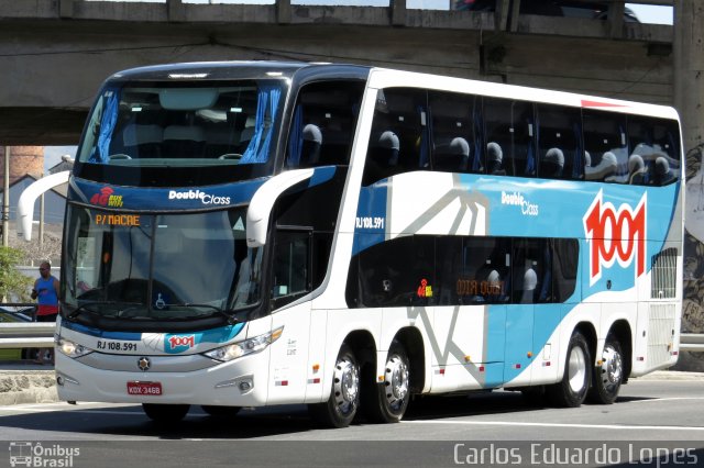 Auto Viação 1001 RJ 108.591 na cidade de Rio de Janeiro, Rio de Janeiro, Brasil, por Carlos Eduardo Lopes. ID da foto: 5421162.