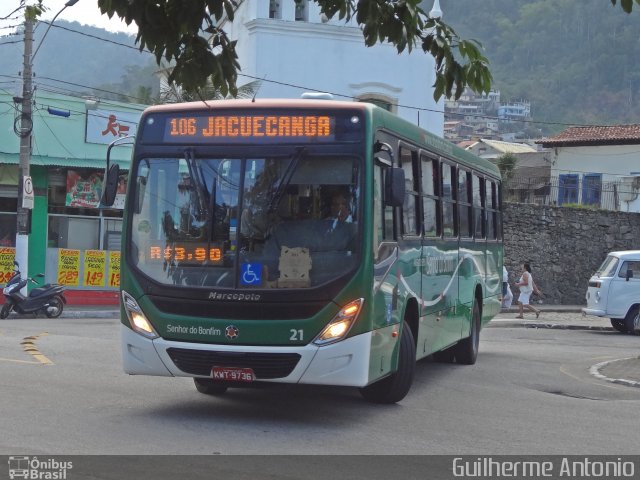 Viação Senhor do Bonfim 21 na cidade de Angra dos Reis, Rio de Janeiro, Brasil, por Guilherme Antonio. ID da foto: 5423911.