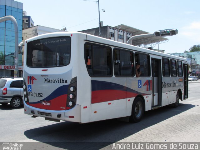Maravilha Auto Ônibus ITB 01.152 na cidade de Itaboraí, Rio de Janeiro, Brasil, por André Luiz Gomes de Souza. Número da foto: #5423809.