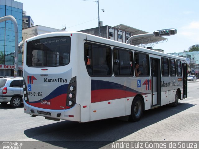 Maravilha Auto Ônibus ITB 01.152 na cidade de Itaboraí, Rio de Janeiro, Brasil, por André Luiz Gomes de Souza. ID da foto: 5423809.