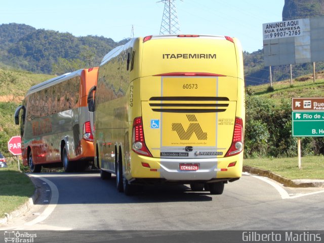 Viação Itapemirim 60573 na cidade de Guarapari, Espírito Santo, Brasil, por Gilberto Martins. ID da foto: 5424809.