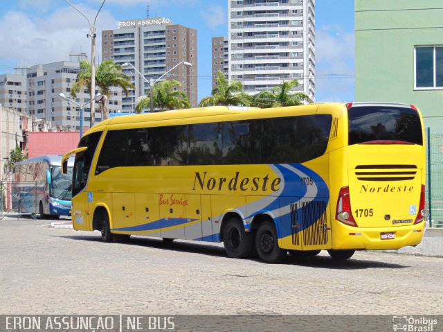 Viação Nordeste 1705 na cidade de Fortaleza, Ceará, Brasil, por Eronildo Assunção. Número da foto: #5423575.