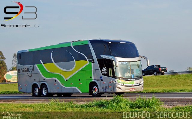 Brasil Sul Linhas Rodoviárias 3035 na cidade de Sorocaba, São Paulo, Brasil, por EDUARDO - SOROCABUS. Número da foto: #5423132.