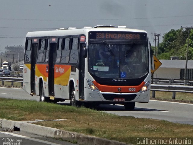 Viação São Miguel 1505 na cidade de Itatiaia, Rio de Janeiro, Brasil, por Guilherme Antonio. Número da foto: #5423979.