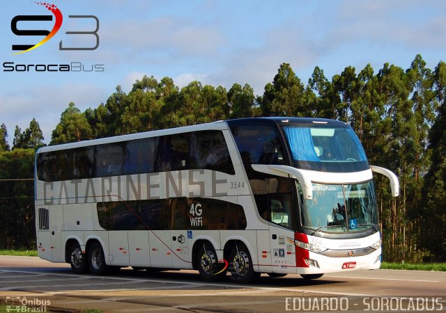 Auto Viação Catarinense 3544 na cidade de Sorocaba, São Paulo, Brasil, por EDUARDO - SOROCABUS. ID da foto: 5425520.