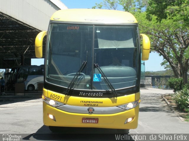 Viação Itapemirim 60591 na cidade de Vitória, Espírito Santo, Brasil, por Wellington  da Silva Felix. ID da foto: 5426488.