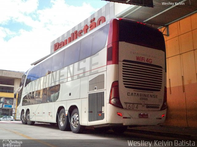 Auto Viação Catarinense 3604 na cidade de Sorocaba, São Paulo, Brasil, por Weslley Kelvin Batista. ID da foto: 5426780.