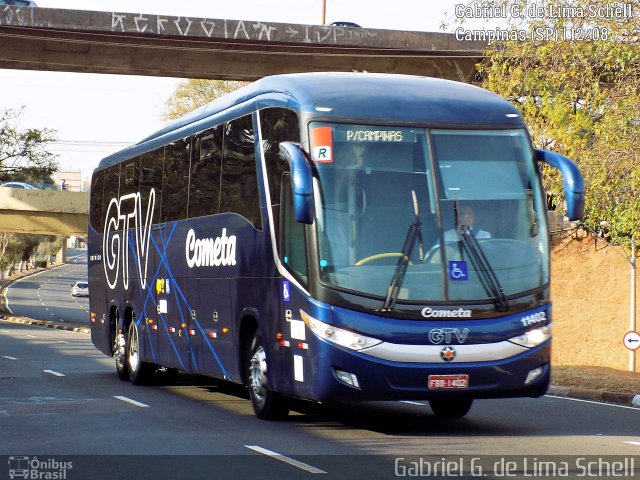 Viação Cometa 11402 na cidade de Campinas, São Paulo, Brasil, por Gabriel Giacomin de Lima. ID da foto: 5426972.