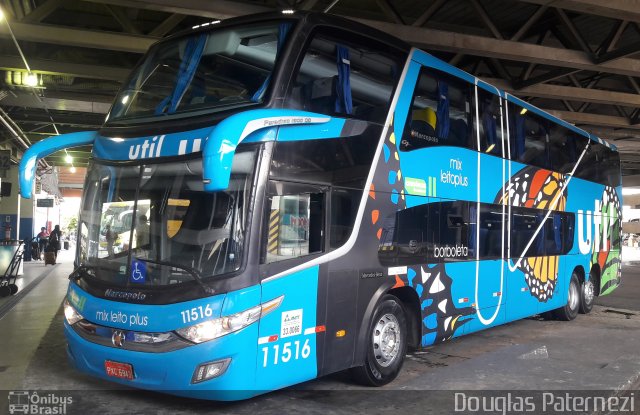 UTIL - União Transporte Interestadual de Luxo 11516 na cidade de Rio de Janeiro, Rio de Janeiro, Brasil, por Douglas Paternezi. Número da foto: #5429767.