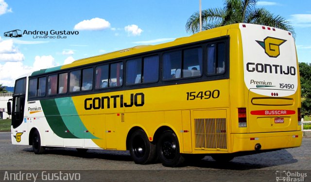 Empresa Gontijo de Transportes 15490 na cidade de Perdões, Minas Gerais, Brasil, por Andrey Gustavo. ID da foto: 5428269.