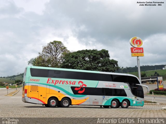 Expressa Turismo 55420 na cidade de João Monlevade, Minas Gerais, Brasil, por Antonio Carlos Fernandes. Número da foto: #5428309.