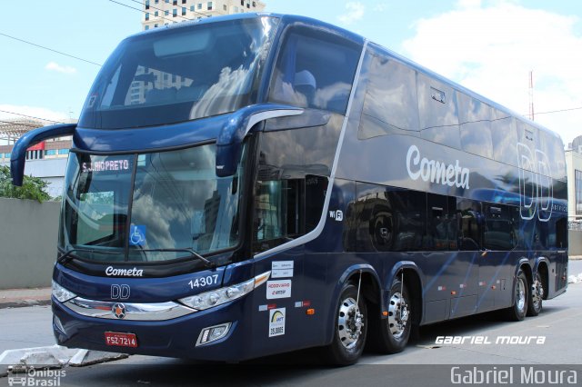 Viação Cometa 14307 na cidade de São Paulo, São Paulo, Brasil, por Gabriel Moura. ID da foto: 5431527.