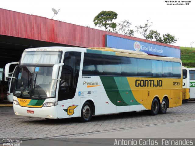 Empresa Gontijo de Transportes 11570 na cidade de João Monlevade, Minas Gerais, Brasil, por Antonio Carlos Fernandes. ID da foto: 5430545.